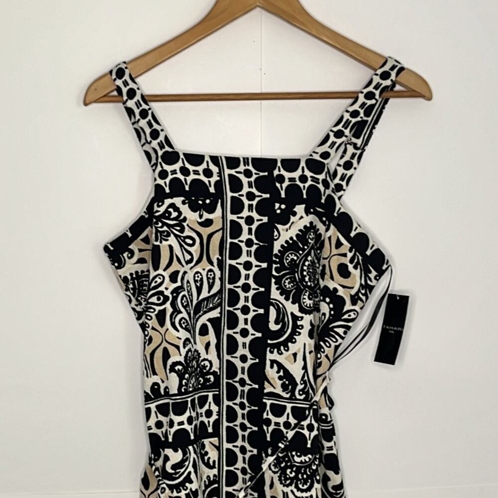 Womens Tahari ASL Border Print Fringe Sheath Dress Size 4 - Picture 3 of 11